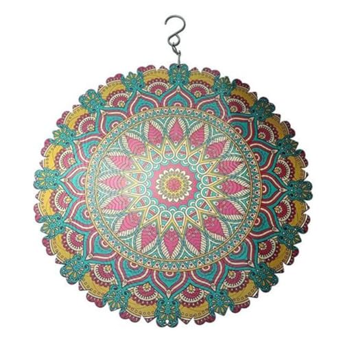 Poggapp 3D- Aus Buntem, Mandala-Muster, 3D-Rotierend, Dekorative Kunst für Aufhängen An der Wand, Heimdekoration B von Poggapp