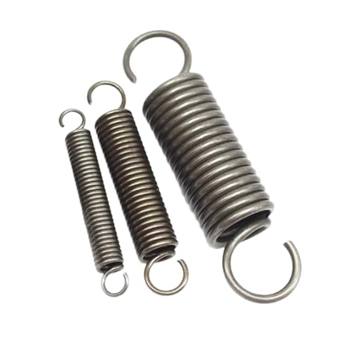 10 Stück Mn45-Federstahl-Zugfedern mit Doppelhaken, Drahtdurchmesser 0.6mm, starker Rückholfeder-Außendurchmesser 8mm, Länge 20-65mm, 0.6x8x20mm von PohUy