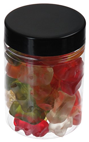 Pohli 100 ml PET Tiegel transparent, mit Plastikdeckel schwarz, 10 Stück von TiegelXXL