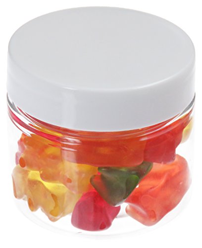 Pohli 50 ml PET Tiegel transparent, mit Plastikdeckel weiß, 20 Stück von TiegelXXL