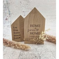 Personalisiertes Dekohaus Im 2Er Set in Eiche Vollholz | Dekoartikel Hausdeko Wohndeko 10 X 15cm; 18 cm Pohmer Design Personalisiertes Dekohaus Im 2Er Set in Eiche Vollholz | Dekoartikel Hausdeko Wohndeko 10 X 15cm; 18 cm Pohmer Design von PohmerDesign