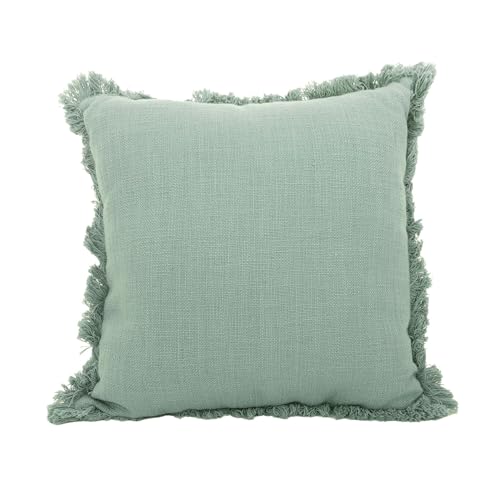 Point-Virgule Dekokissen Mintgrün 45x45cm - Kissen Wohnzimmer - 100% recycelte Baumwolle von Point-Virgule