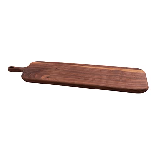 Point-Virgule Servierbrett aus Walnussholz mit Griff, perfekt zum Servieren von Vorspeisen und Käse, xxl lang, 60x16,5cm von Point-Virgule
