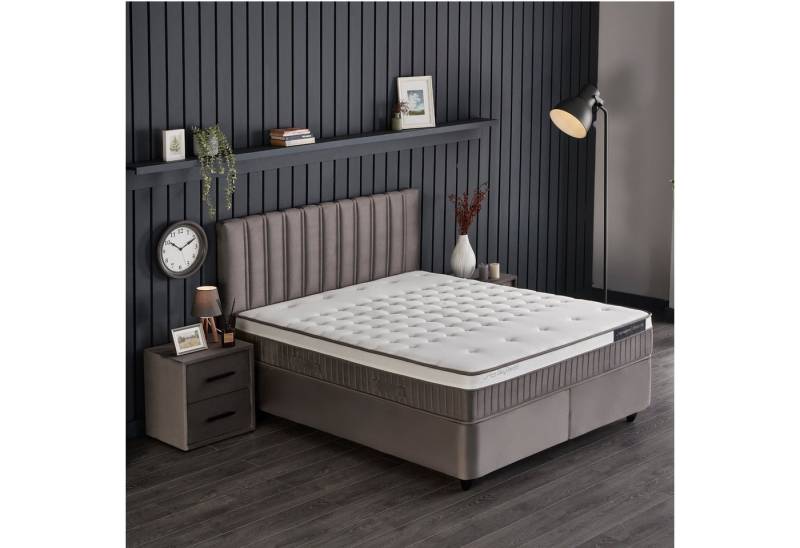 Pointhome Boxspringbett Set, CostaBedd, 160x200 cm Bett-Set ohne oder mit Nachttischen (1x H3/H4Matratze, 2xBettkasten, 1xBettkopfteil, 2 optionale Nachttisch), 5-lagige einseitige Taschenfederkern-Matratze, Betthöhe 32 cm von Pointhome