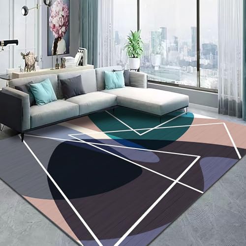Poisrien Teppich Wohnzimmer Waschbar 120 x 160 cm, Kurzflor Anti Rutsch Weich, für Schlafzimmer, Küche, Esszimmer und Büro geeignet Geometrisches Patchwork Lila Grün Poisrien Teppich Wohnzimmer Waschbar 120 x 160 cm, Kurzflor Anti Rutsch Weich, für Schlafzimmer, Küche, Esszimmer und Büro geeignet Geometrisches Patchwork Lila Grün von Poisrien