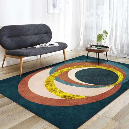 Teppich Wohnzimmer Waschbar 80 x 160 cm, Anti-Rutsch und Weich, Schlafzimmer Bettvorleger für Küche, Esszimmer, Arbeitszimmer Modernes Abstraktes Geometrisches Grün Teppich Wohnzimmer Waschbar 80 x 160 cm, Anti-Rutsch und Weich, Schlafzimmer Bettvorleger für Küche, Esszimmer, Arbeitszimmer Modernes Abstraktes Geometrisches Grün von Poisrien