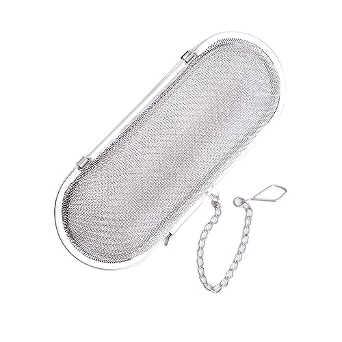Pokinge Schwimmendes Edelstahl-Tee-Ei, wiederverwendbar, Schnapp-Sieb, multifunktionales Tee-Zubehör, oval, lose Blätter, Tee-Küchenhelfer für Gewürz-Gewürze Pokinge Schwimmendes Edelstahl-Tee-Ei, wiederverwendbar, Schnapp-Sieb, multifunktionales Tee-Zubehör, oval, lose Blätter, Tee-Küchenhelfer für Gewürz-Gewürze von Pokinge