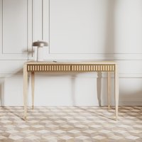 Büro-Schreibtisch Aus Eiche Mit Zwei Schubladen Massiver Und Messing, Mid Century Modern, Arbeitstisch, Schreibtisch, Massivholz Tisch, Sekretär Büro-Schreibtisch Aus Eiche Mit Zwei Schubladen Massiver Und Messing, Mid Century Modern, Arbeitstisch, Schreibtisch, Massivholz Tisch, Sekretär von PokojscyStudio