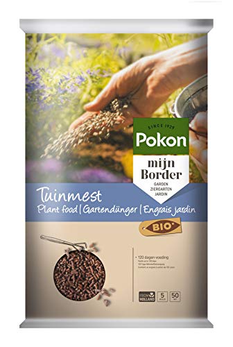 Pokon Bio Gartendünger für Rasen, Zierpflanzen, Obst und Gemüse mit Bodenverbesserer, düngt 16 Wochen, 50qm, 5kg von Pokon