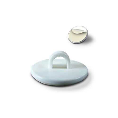 POKORNYS - 100x selbstklebende Haken mit Öse I Deckenhaken weiß I Haken selbstklebend 20mm Durchmesser I Klebehaken extra stark I kleben statt bohren POKORNYS - 100x selbstklebende Haken mit Öse I Deckenhaken weiß I Haken selbstklebend 20mm Durchmesser I Klebehaken extra stark I kleben statt bohren von Pokornys