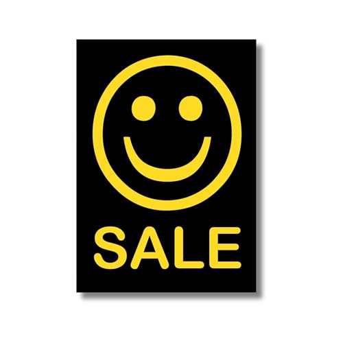 Pokornys – 10x DIN A4 Werbeplakat “SALE” als Kundenstopper für diverse Ladengeschäfte I Werbeschild/Aufsteller für Aktionsartikel & reduzierte Ware I Rabatt Plakat in Schwarz/Gelb mit Simley Pokornys – 10x DIN A4 Werbeplakat “SALE” als Kundenstopper für diverse Ladengeschäfte I Werbeschild/Aufsteller für Aktionsartikel & reduzierte Ware I Rabatt Plakat in Schwarz/Gelb mit Simley von Pokornys