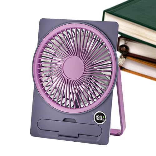 Pokronc Tischventilator - Ventilator Für Den Schreibtisch - Tragbarer USB Tischventilator Mit LCD Digitaldisplay Aufhängbar Für Küche Wohnheim Büro Schlafzimmer von Pokronc