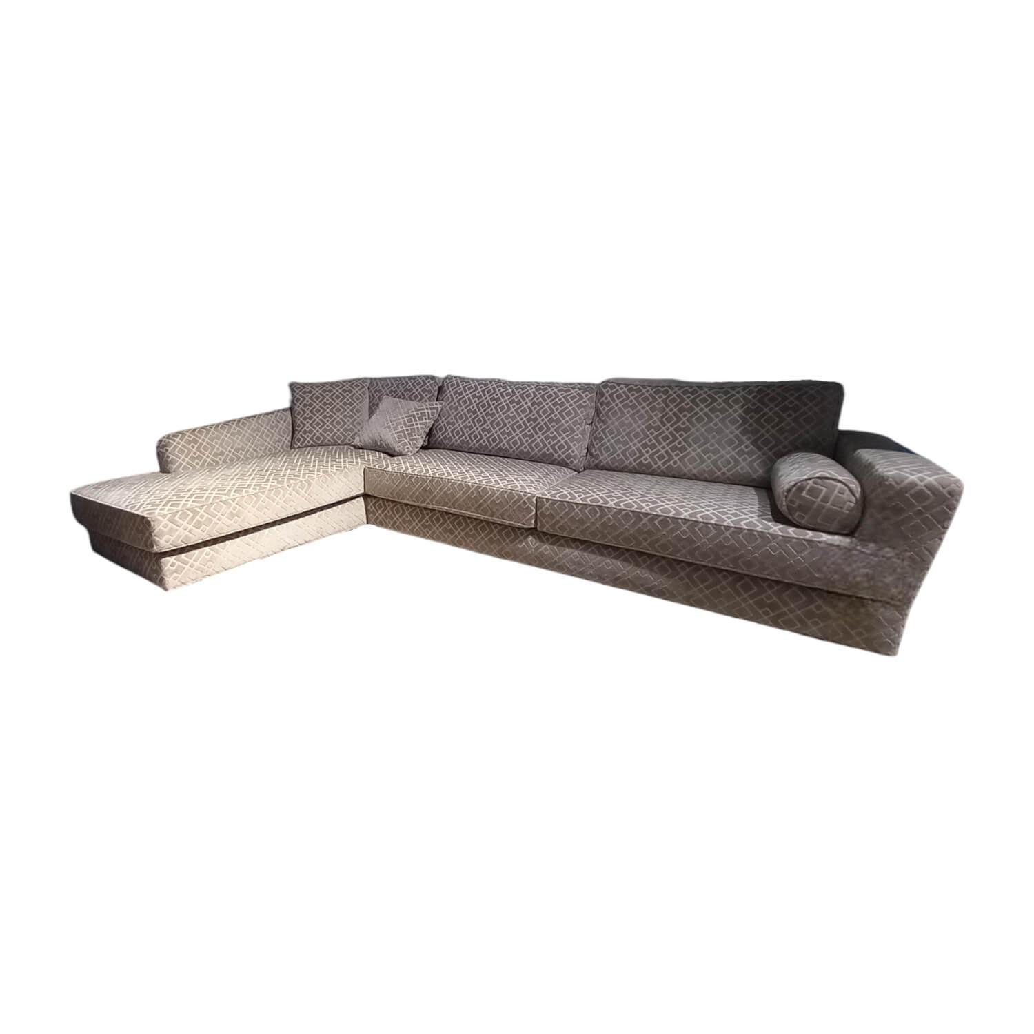 Ecksofa Monaco Bezug Stoff 2710-01 Clark Grau Füße Massivholz Gebeizt Inklusive ... von Pol 74