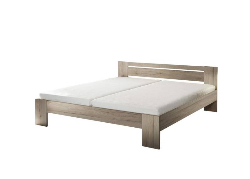 Pol-Power Bett in Eiche San Remo hell. Abmessungen (BxHxT) 185x71x204 cm von Pol-Power