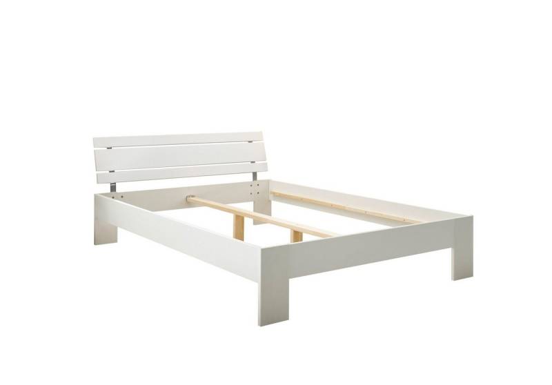 Pol-Power Bett in Weiß HGL. Abmessungen (BxHxT) 145x73x213 cm von Pol-Power