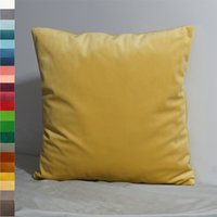 Ostern Sunny Gelb Samt Kissenbezug, Luxus Mais Gelbe Farbe, Dekorative Kissen, 25 Farben in 6 Größen von PolDesignPL