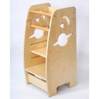 Küchenhelfer Lernturm Sicherheitshocker Kleinkind Aktivitätsturm Montessori Kinder Tritthocker von PolanaMontessori