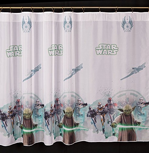 Voile-Gardine Star Wars Jedi mit Faltenband, 2 x 150 cm, 150 Stück von Poland