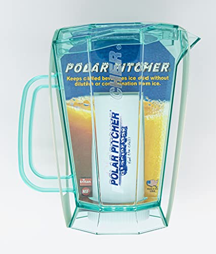 Polar Pitcher 1,5 Liter KRUG mit integriertem Kühl Zylinter zum auffüllen von Eiswürfeln oder ins Gefrierfach von Polar Pitcher