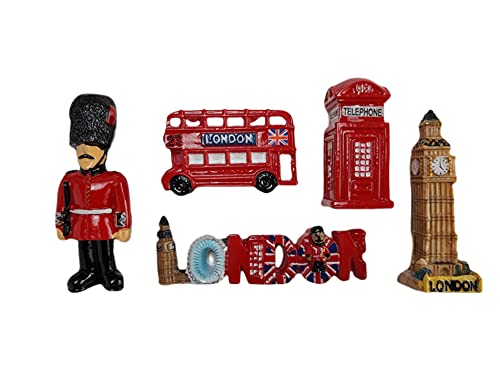 Polar Star Kühlschrankmagnete, Motiv: Londoner Landmarke, Polyresin, handbemalt, 5 Stück von ORTCI