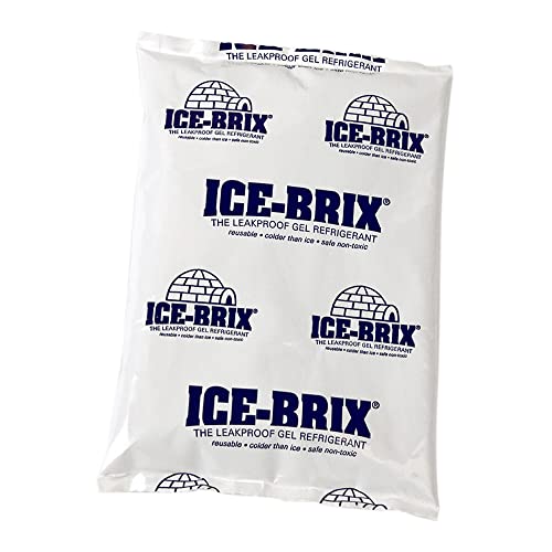 Polar Tech IB6 Ice Brix Kühlmittel, auslaufsicher, viskoses Gel, 10,2 cm Länge x 15,2 cm Breite x 1,9 cm Dicke, 48 Stück von Polar Tech
