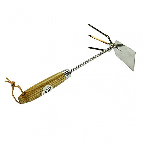 Polar T-341450 Edelstahl-Doppelhacke Hacke Doppelhacke 6,5 cm breit Holzstiel von Polar