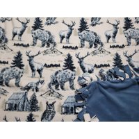 Superweich Fleece Hand Gebunden Bär Eule Deer Decke Kabine Erwachsene Fleecedecke Krawatte Baby von PolarKnittings