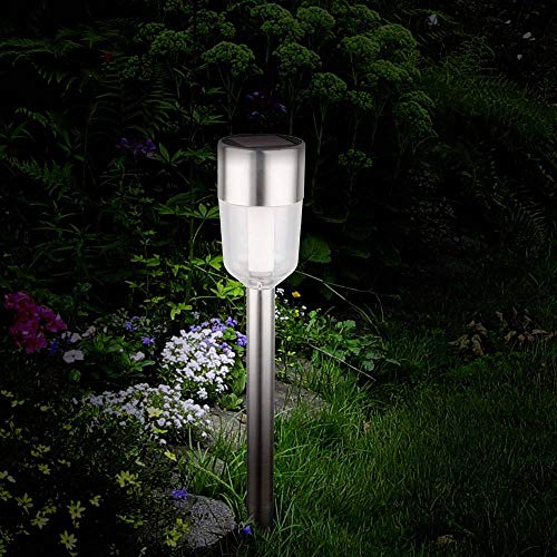 Polarlite 1518443 52288 Solar-Gartenleuchte 5er Set LED 0.5W Tageslichtweiß Edelstahl, Bianco von Polarlite