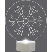 Polarlite LBA-51-008 Acryl-Figur Schneeflocke Kaltweiß LED Transparent von Polarlite