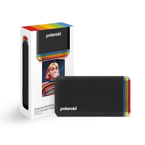Polaroid Hi-Print - 2nd Generation - Bluetooth-verbundener 2x3 Pocket Photo- und Dye-Sub-Drucker - Schwarz von Polaroid