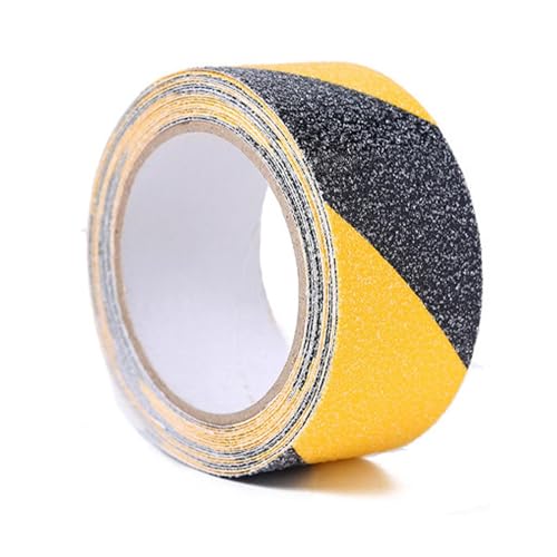 Rutschfeste Streifen, 100 mm x 10 m Reflektierendes Grip Tape Stufen Traktion, Selbstklebendes, auffälliges Warn- und Sicherheitsband Treppenstufen für den Innen- und Außenbereich, Schwarz-Gelb von Polartreehome