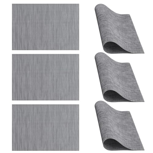 Set mit 6 T-ischsets waschbar, doppelseitige T-ischuntersetzer Set, Tischsets abwischbar, 45x30 cm hitzebeständige Tischsets, rutschfeste d-oppelseitige Tischuntersetzer für Home Restaurant Hotel von Polartreehome