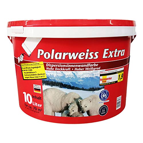 Wilckens Polarweiss Extra Wandfarbe Innenfarbe weiss 10 L von Polarweiss Extra