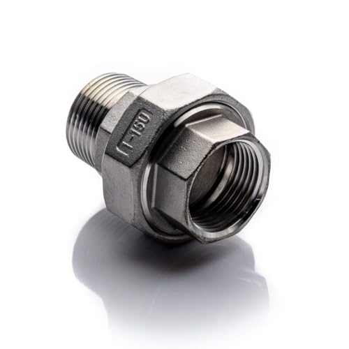 Nippelschraube 1 1/4'' rostfrei BSP Doppelschalter Rostfrei Schraube union 316 Niederländer Säurebeständig Außen-Innengewinde weiblich Standard Polish Nippelschraube 1 1/4'' rostfrei BSP Doppelschalter Rostfrei Schraube union 316 Niederländer Säurebeständig Außen-Innengewinde weiblich Standard Polish von Polberis