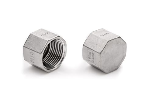 POLBERIS Endkappe 1/8'' Edelstahl 316 Kappe Kappe Inox mit Innengewinde Säurebeständig Stahl BSP Zylindergewinde gerade G Rp Mutter POLBERIS Endkappe 1/8'' Edelstahl 316 Kappe Kappe Inox mit Innengewinde Säurebeständig Stahl BSP Zylindergewinde gerade G Rp Mutter von Polberis