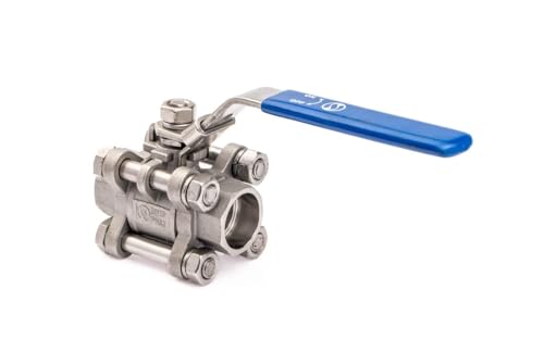 POLBERIS Kugelhahn DN15 SW Schweißventil rostfrei 316 Inox Säure Schweißen Edelstahl Hydraulisches Kugelventil von Polberis