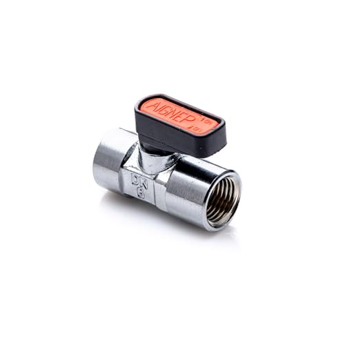 POLBERIS Kugelhahn Mini 1/4'' Messing 25bar winziges Außen-Innengewinde Ball valve female male Absperrung BSP zylindrisch von Polberis