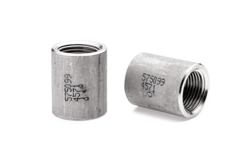 POLBERIS Mufa 1/2'' NPT 1.4571 316Ti Innengewinde Säurebeständig Inox Nippel AISI SS316Ti mit Titan PN50 Hochdruckmuffe POLBERIS Mufa 1/2'' NPT 1.4571 316Ti Innengewinde Säurebeständig Inox Nippel AISI SS316Ti mit Titan PN50 Hochdruckmuffe von Polberis