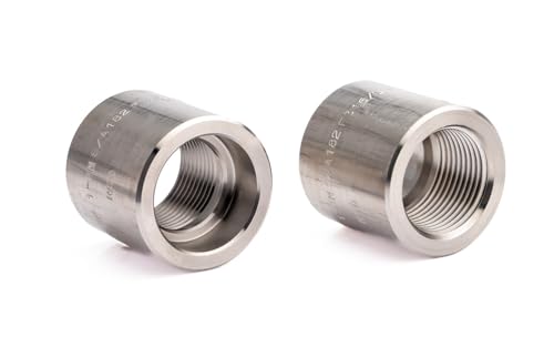POLBERIS Mufa 1" socket weld BSP 316L 3000lb Edelstahl Stahlkelch Schweißen Muffe Rohrverbinder SW Coupling für Rohrverbindung von Polberis