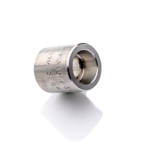 POLBERIS Mufa 3/4" socket weld 316L kl.3000 Edelstahl Stahlkelch Schweißrohr Muffe Kupplung SW Rohr Coupling für Rohrverbindung von Polberis