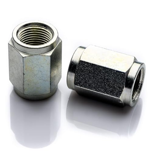 POLBERIS Muffe M10x1 Stahl Hydraulische Sechskant-Pneumatik-Nippel Übergangsmutter galvanisiertes Stahl metrisches Gewinde POLBERIS Muffe M10x1 Stahl Hydraulische Sechskant-Pneumatik-Nippel Übergangsmutter galvanisiertes Stahl metrisches Gewinde von Polberis