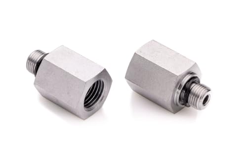 POLBERIS Reduzierstück 1/8'' x 1/4'' GZ-GW Stahlnippel Doppelnippel Kupplung Anschluss Stahladapter metrisch Zoll Außengewinde Doppelschrauben-Nippel von Polberis