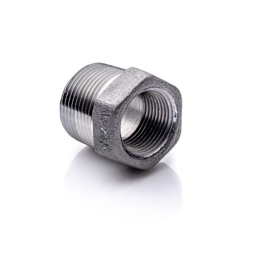 POLBERIS Reduzierstück 1 1/2''x 3/4'' NPT Schraubmutter 6-kant WZ Stahl Schwarz Hochdruckkupplung Fitting Adapter mit US-Gewinde POLBERIS Reduzierstück 1 1/2''x 3/4'' NPT Schraubmutter 6-kant WZ Stahl Schwarz Hochdruckkupplung Fitting Adapter mit US-Gewinde von Polberis