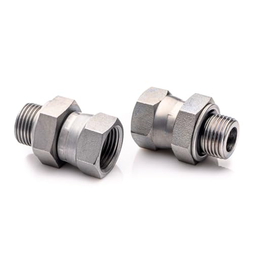 POLBERIS Reduzierstück 3/4'' UNF JIC x 1/2'' BSP Stahl GZ Reduktion, Adapter Gerade Schraube Hochdruck reduction nipple POLBERIS Reduzierstück 3/4'' UNF JIC x 1/2'' BSP Stahl GZ Reduktion, Adapter Gerade Schraube Hochdruck reduction nipple von Polberis