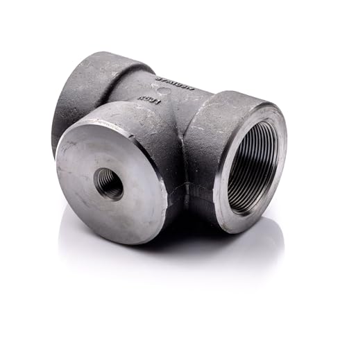 POLBERIS Stahl-T-Stück 2''x1/2''x2'' NPT Gewindefitting T- Schweißen AAA GW Innengewinde schwarz POLBERIS Stahl-T-Stück 2''x1/2''x2'' NPT Gewindefitting T- Schweißen AAA GW Innengewinde schwarz von Polberis