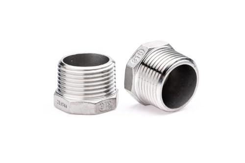 POLBERIS Stopfen Hex Plug Inox 1 1/4'' Endkappe mit Außengewinde Säurebeständig Stahl BSP Kork Edelstahl 316 POLBERIS Stopfen Hex Plug Inox 1 1/4'' Endkappe mit Außengewinde Säurebeständig Stahl BSP Kork Edelstahl 316 von Polberis