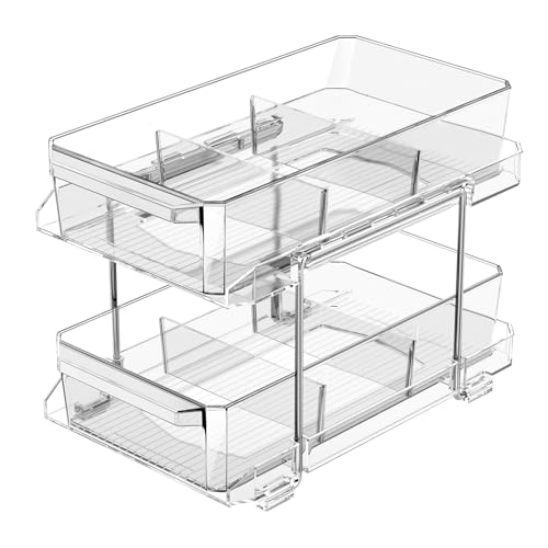 Polegas Küchenschrank Küche Kühlschrank Gewürz Organizer Multifunktionale Acryl mit Schiebeschublade Spülbecken Organizer Unter Waschbecken Regal 2 Etagen für Vorratsdosen, Gewürzregal, Kosmetik Polegas Küchenschrank Küche Kühlschrank Gewürz Organizer Multifunktionale Acryl mit Schiebeschublade Spülbecken Organizer Unter Waschbecken Regal 2 Etagen für Vorratsdosen, Gewürzregal, Kosmetik von Polegas