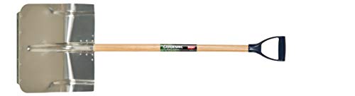 POLET ALU 360 x 410 mm Ref Professioneller Holzschaufel für Holzkohle MA-D mit Verstärkung und Griffring 95 cm, Holz/Metall von Polet