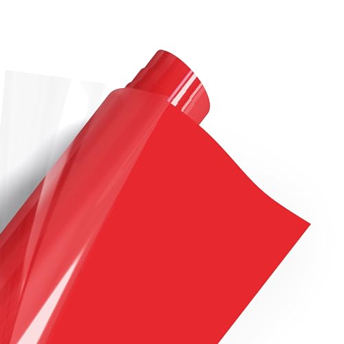 POLI-FLEX PREMIUM Flexfolie Meterware 53 Farben Textil-Bügelfolie, Breite:50 cm, Farbe:473 FLAME-RED von Poli-Flex