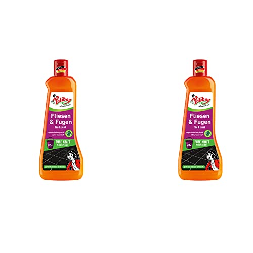 POLIBOY Fliesen & Fugen Reiniger - Bodenreiniger mit Oxy-Power für Fliesen - Wischkonzentrat für innen und außen - 2x 500 ml - Made in Germany von Poliboy ... pflegt wie neu